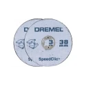 Dremel SpeedClic Silicon Carbide Abrasive Disc 38 mm Diameter x 1 mm Thick Coarse Grade Grit 2 2615S406JC