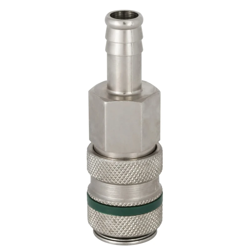 RS PRO Brass Steel Pneumatic Quick Connect Coupling Female Male 6mm Hose Barb 35 bar 100°C 667-1677