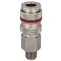RS PRO Brass, Steel Pneumatic Quick Connect Coupling 3/8 in Male R Quick Connect Coupling Socket 667-1746