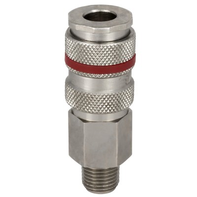 RS PRO Brass, Steel Pneumatic Quick Connect Coupling 3/8 in Male R Quick Connect Coupling Socket 667-1746