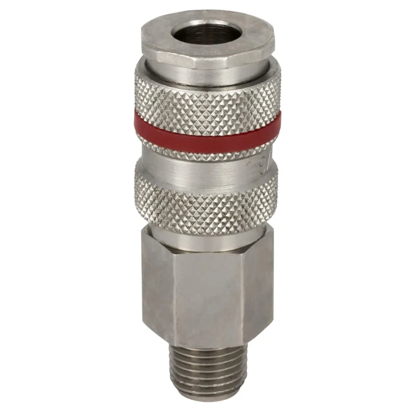 RS PRO Brass, Steel Pneumatic Quick Connect Coupling 3/8 in Male R Quick Connect Coupling Socket 667-1746