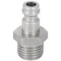 RS PRO Brass Pneumatic Quick Connect Coupling 3/8 in Male G Single Shut Off with Valve 667-1819