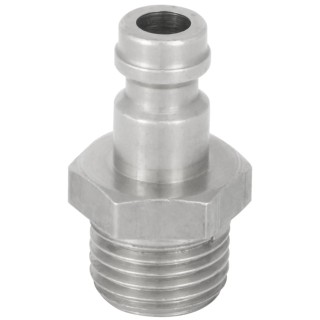 RS PRO Brass Pneumatic Quick Connect Coupling 3/8 in Male G Single Shut Off with Valve 667-1819