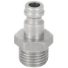 RS PRO Brass Pneumatic Quick Connect Coupling 3/8 in Male G Single Shut Off with Valve 667-1819