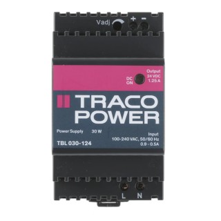 TRACOPOWER TBL Switched Mode DIN Rail Power Supply 264V AC Input 28V DC Output 1.25A 30W TBL 030-124