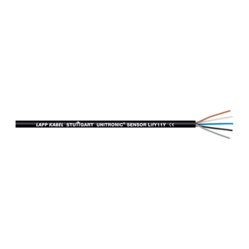 Lapp LiY-11Y Control Cable, 5 Cores 23 AWG, Unscreened, 50 m, Black Polyvinyl Chloride Sheath 7038862