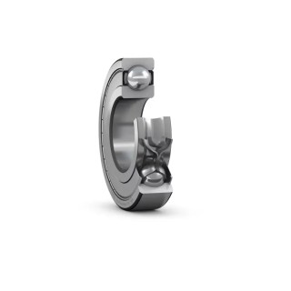 SKF Single Row Deep Groove Ball Bearing 20 mm ID, 52 mm OD, 15 mm Width, Sheet Metal Cage, Shielded 6304-2Z/C3