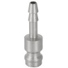 RS PRO Brass Pneumatic Quick Connect Coupling Single Shut Off Female Male 6mm Hose Barb 35 bar 100°C 667-1866