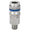 RS PRO Steel, Brass Pneumatic Quick Connect Coupling 1/4 in Male G Thread Single Shut Off Valve 667-1932