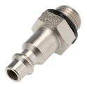 RS PRO Steel Pneumatic Quick Connect Coupling 1/4 in Male G Thread Single Shut Off Valve 667-1908