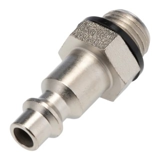 RS PRO Steel Pneumatic Quick Connect Coupling 1/4 in Male G Thread Single Shut Off Valve 667-1908