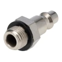 RS PRO Steel Pneumatic Quick Connect Coupling 1/4 in Male G Thread Single Shut Off Valve 667-1908