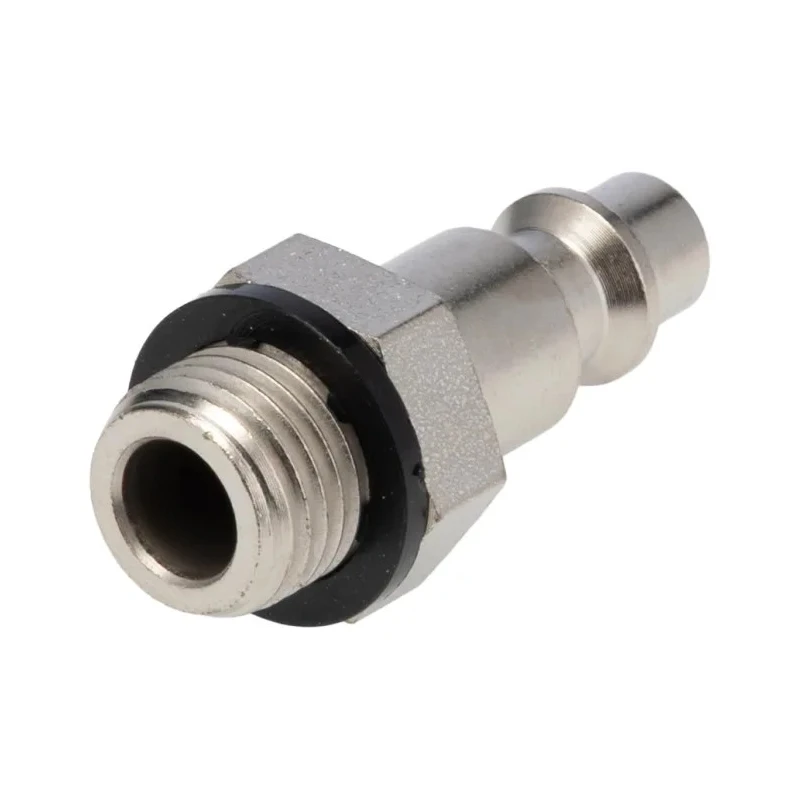 RS PRO Steel Pneumatic Quick Connect Coupling 1/4 in Male G Thread Single Shut Off Valve 667-1908