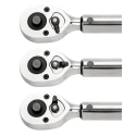 Bahco Click Torque Wrench 100 to 500 Nm Square Drive 19.05 mm Fixed Ratchet Head Chrome Finish 870mm Overall Length 7455-500