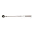 Bahco Click Torque Wrench 100 to 500 Nm Square Drive 19.05 mm Fixed Ratchet Head Chrome Finish 870mm Overall Length 7455-500
