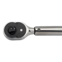 Bahco Click Torque Wrench 100 to 500 Nm Square Drive 19.05 mm Fixed Ratchet Head Chrome Finish 870mm Overall Length 7455-500