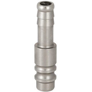 RS PRO Steel Pneumatic Quick Connect Coupling, Female and Male, 6mm Hose Barb, Nickel Plated, Series 25 667-1954