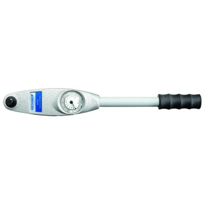 MHH Engineering Dial Torque Wrench, 2.4 to 12 Nm Torque Range, 3/8 in Square Drive, 244mm Length, ±3% Accuracy 010160A85040