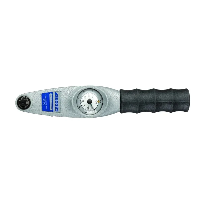 MHH Engineering Dial Torque Wrench, 2.4 to 12 Nm Torque Range, 3/8 in Square Drive, 244mm Length, ±3% Accuracy 010160A85040
