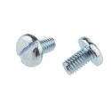 RS PRO Slot Pan Steel Machine Screw 10 mm M6 Passivated Zinc Plated 560-114