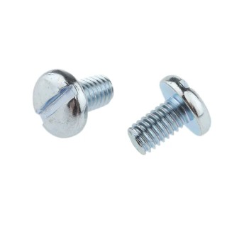 RS PRO Slot Pan Steel Machine Screw 10 mm M6 Passivated Zinc Plated 560-114