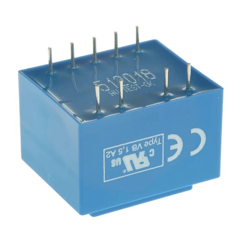 Block 9 V AC 2 Output Pin PCB Transformer, C-UL-US, ENEC 10 (VDE) 1.5 VA AVB1.5/2/9