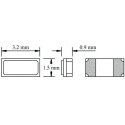Epson 32.768 kHz Crystal ±20 ppm Surface Mount 2-Pin 0.8 mm Height, 3.2 mm Length, 1.5 mm Width Q13FC1350000212