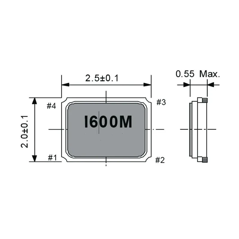 Epson 16 MHz Surface Mount Crystal 4-Pin 0.55 mm Height 2.5 x 2 mm FA-20H Series Q24FA20H0004411