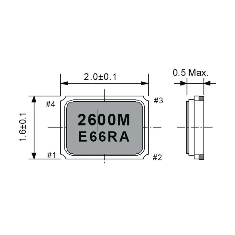 Epson 24 MHz Crystal ±10 ppm Surface Mount 4-Pin 0.5 mm Height 2 mm Length 1.6 mm Width Q22FA1280002212