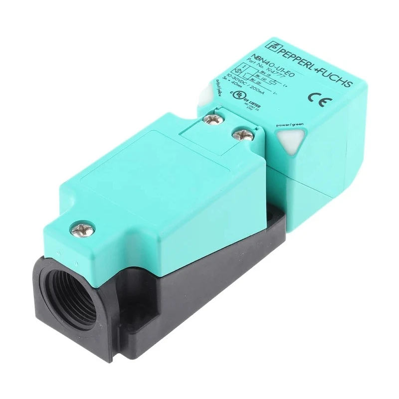 Pepperl + Fuchs Block Inductive Proximity Sensor M20 x 1.5 Thread Size NPN Output 3V Supply 40mm Detection IP69K NBN40-U1-E0