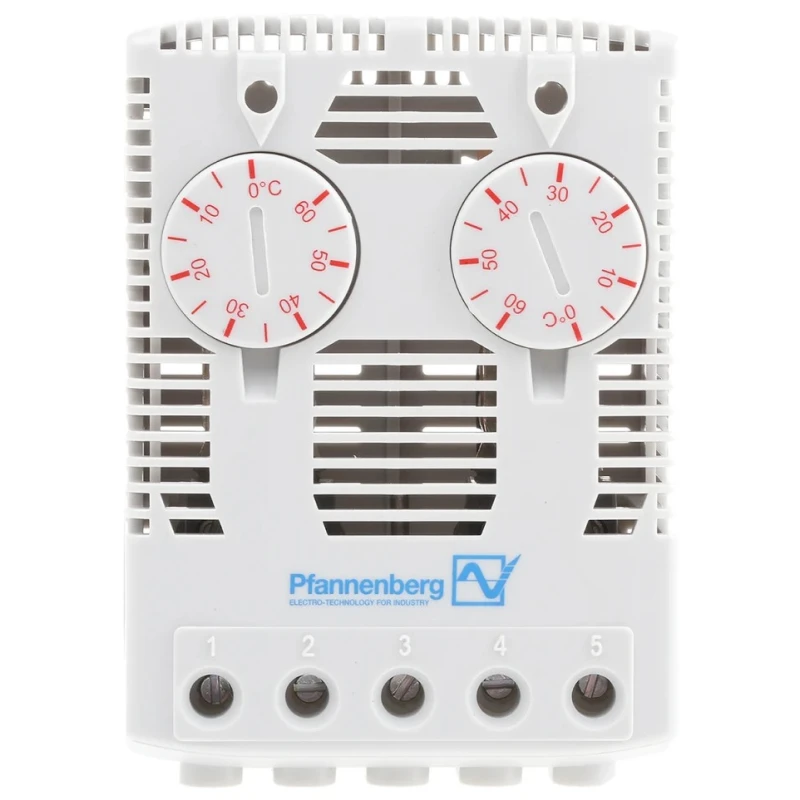 Pfannenberg FLZ NC Enclosure Thermostat, 2 A, 240V AC, 0 to 60°C Temperature Setting Range 17142000000