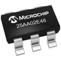 Microchip 2 kB Serial SPI EEPROM 50 ns 6-Pin SOT-23 Surface Mount 1.8-5.5V 25AA02E48T-I/OT