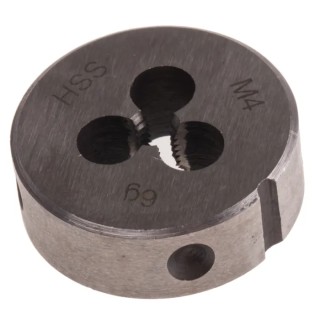 RS PRO High Speed Steel Threading Die M4, 25 mm Outside Diameter, 9 mm Thickness, Metric Thread Standard 668-0725