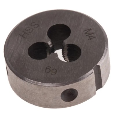 RS PRO High Speed Steel Threading Die M4, 25 mm Outside Diameter, 9 mm Thickness, Metric Thread Standard 668-0725