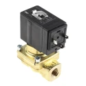 SMC 2 Port NC Brass Body Solenoid Valve, 24V DC, Orifice 10mm, VXED2130-02F-5DO1