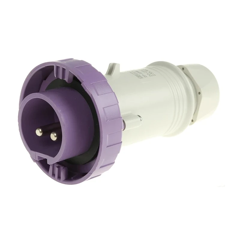 Scame IEC309 IP67 Purple Cable Mount 2P Straight Industrial Power Connector, 16A, 20V, 25V 235.1600