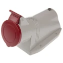 Scame Wall Mount Industrial Power Connector 16A, 415V, IP44, 3P+PE, Angled Socket, Thermoplastic, OPTIMA-BASE IP44