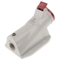 Scame Wall Mount Industrial Power Connector 16A, 415V, IP44, 3P+PE, Angled Socket, Thermoplastic, OPTIMA-BASE IP44