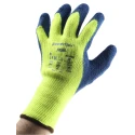 Ansell PowerFlex Yellow Acrylic Work Gloves Size 9 Latex Coating 80400090