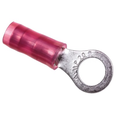 TE Connectivity PIDG Insulated Ring Terminal M5 Stud Size 22 AWG to 16 AWG Wire Size, Red 2-36153-4