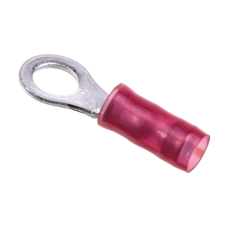 TE Connectivity PIDG Insulated Ring Terminal M5 Stud Size 22 AWG to 16 AWG Wire Size, Red 2-36153-4
