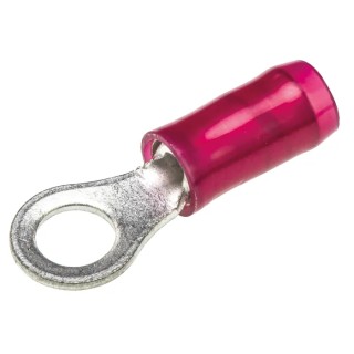 TE Connectivity PIDG Insulated Ring Terminal Red M4 Stud Size 22 AWG to 16 AWG Nylon 320554