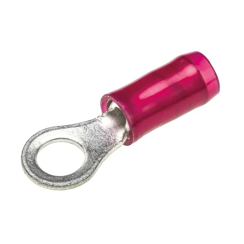 TE Connectivity PIDG Insulated Ring Terminal Red M4 Stud Size 22 AWG to 16 AWG Nylon 320554