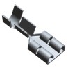 TE Connectivity FASTON .250 Black Uninsulated Female Crimp Spade Connector 6.35 x 0.81 mm Tab Size 17 AWG to 13 AWG 100570-2