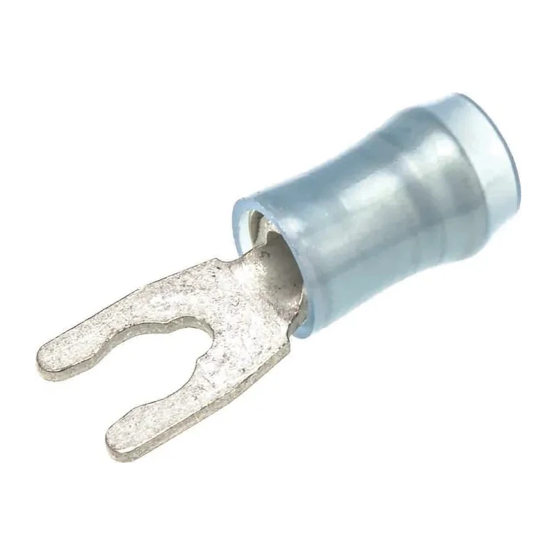 TE Connectivity PIDG Insulated Fork Terminal Nylon Blue 16 AWG to 14 AWG M3.5 Stud Size 52935-2