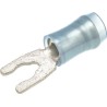 TE Connectivity PIDG Insulated Fork Terminal Nylon Blue 16 AWG to 14 AWG M3.5 Stud Size 52935-2