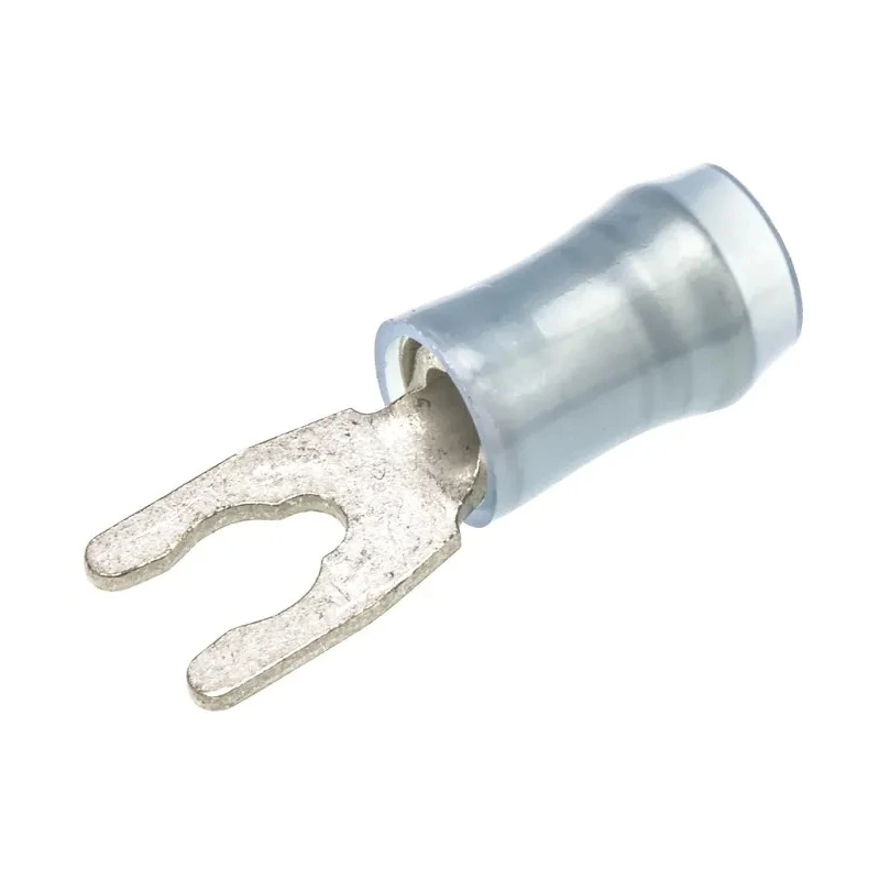 TE Connectivity PIDG Insulated Fork Terminal Nylon Blue 16 AWG to 14 AWG M3.5 Stud Size 52935