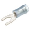 TE Connectivity PIDG Insulated Fork Terminal Nylon Blue 16 AWG to 14 AWG M3.5 Stud Size 52935