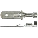 TE Connectivity FASTIN-FASTON .250 Black Uninsulated Male Spade Connector Crimp 6.35 x 0.81 mm 20 AWG to 17 AWG 160859-4