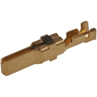 TE Connectivity Male Crimp Circular Connector Contact, Wire Size 12, 14 AWG, 35A Current, Gold over Nickel Plating 66262-2